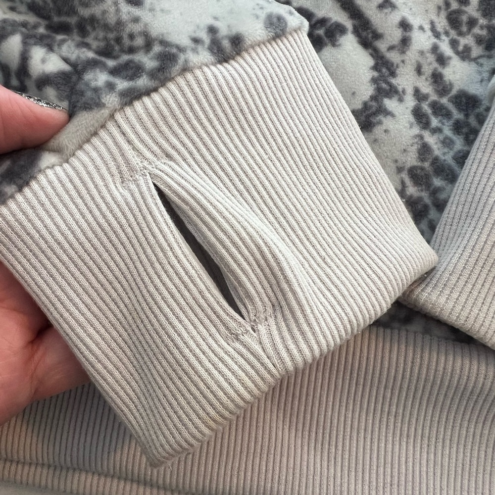 LuLaRoe Bethany Gray Snake Print Zip-Up Hoodie - Picture 5 of 5